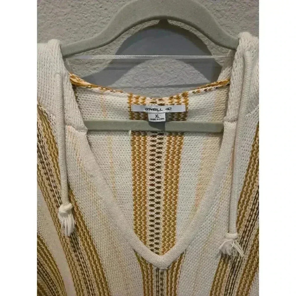 O'NEILL Women's XL Striped V-Neck Pullover Hoodie Multicolor Casual - Picture 3 of 11